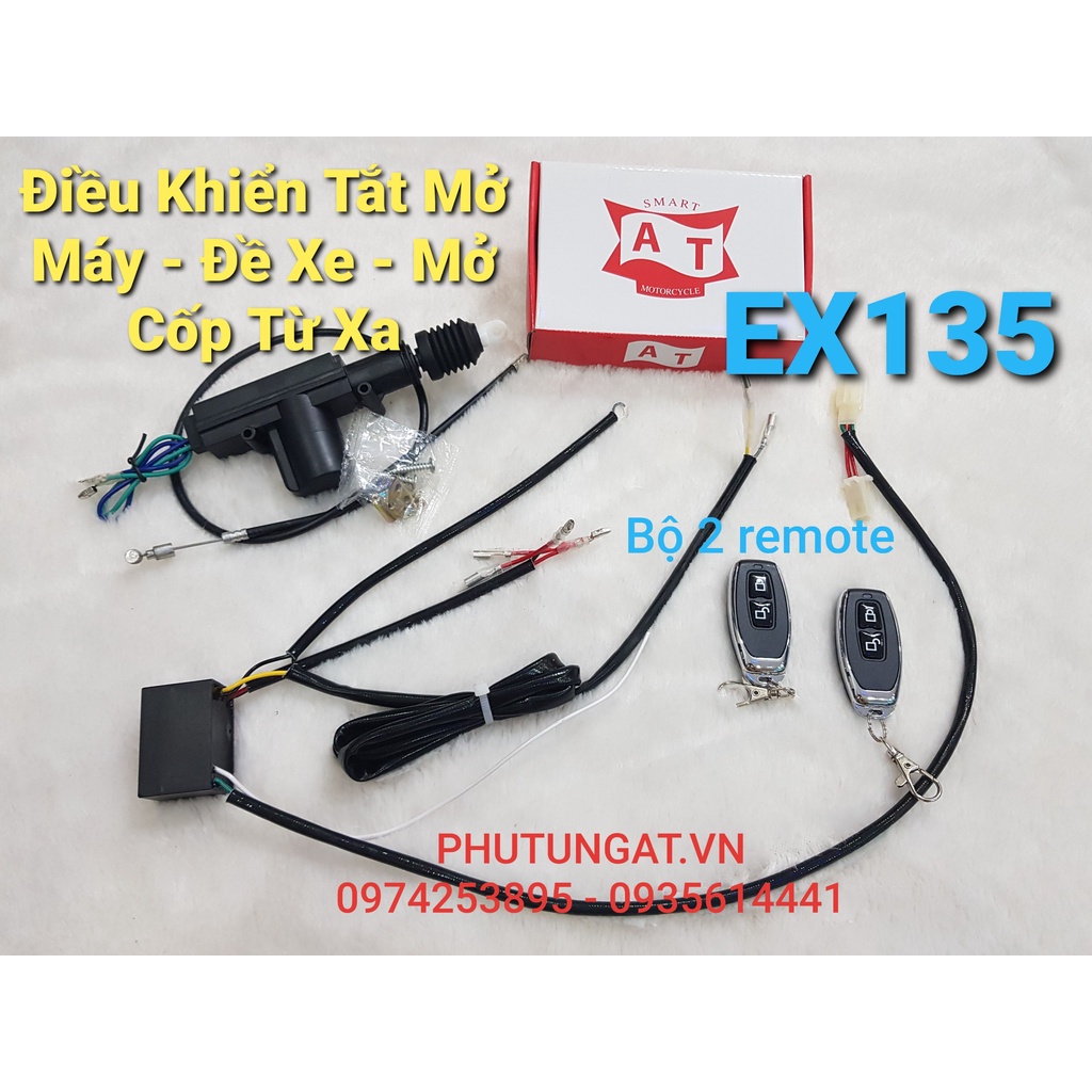 Bộ Điều Khiển Mở Cốp _Tắt Mở Máy_Đề Xe Từ Xa cho xe Ex135 sử dụng trên Remote lắp đặt như zin