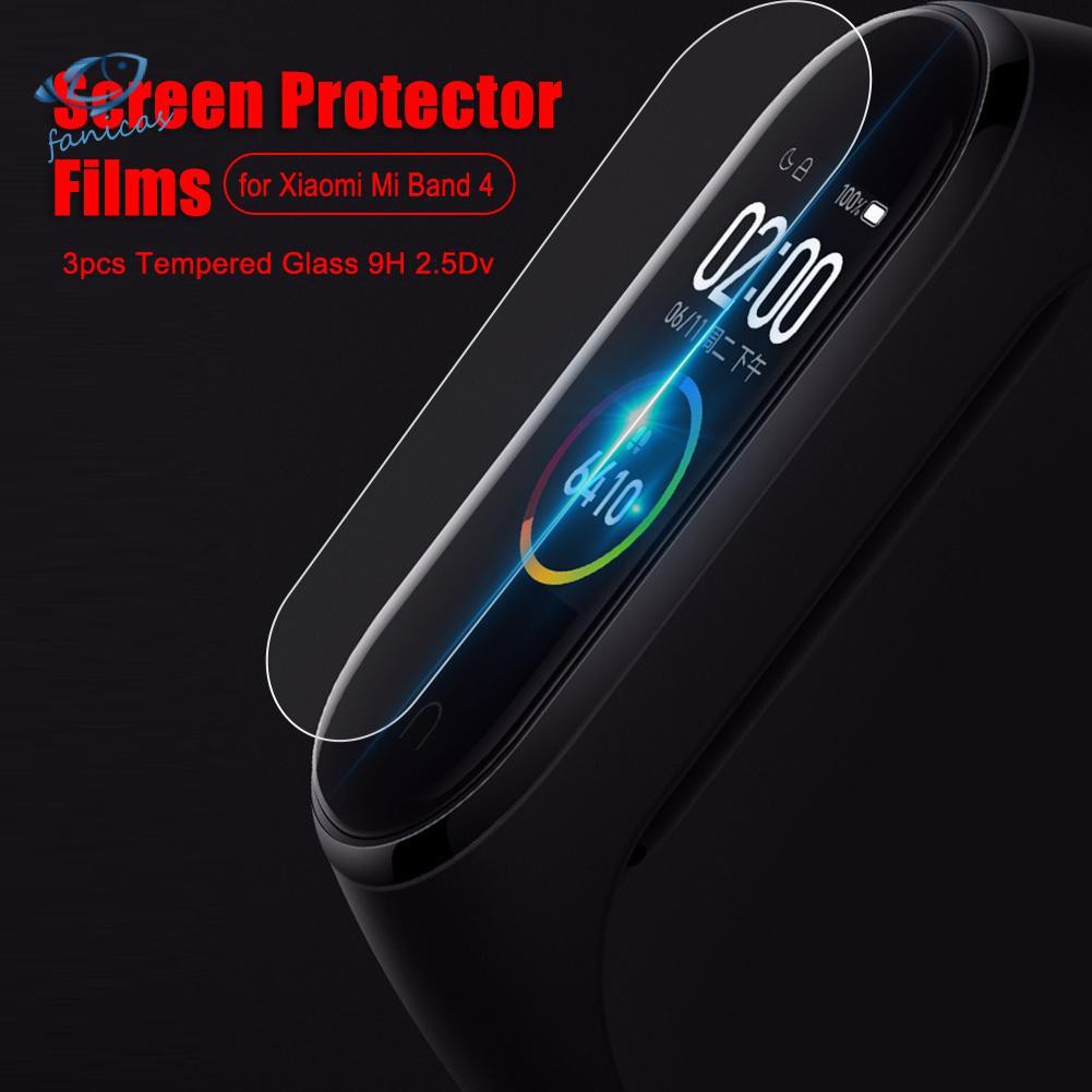 Set 3 Kính Cường Lực 9h 2.5d Chuyên Dụng Cho Xiaomi Mi Band 4