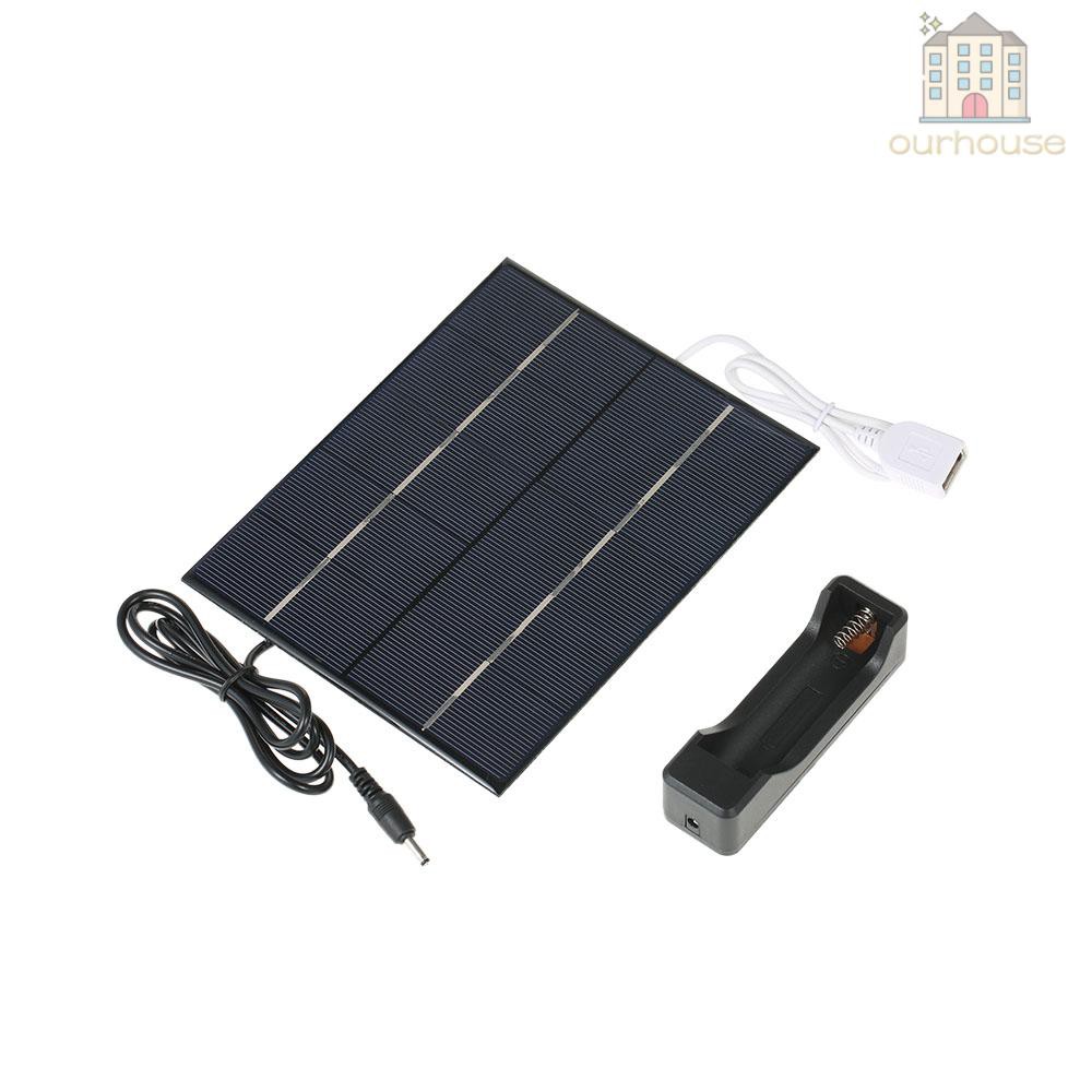 3.5W 5V Polycrystalline Silicon Solar Panel Solar Cell for Power Charger USB Port 18650 Battery Charging