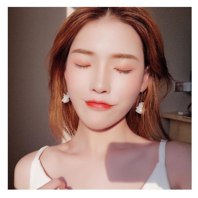 Bông tai dài đơn giản hoang dã, hoa ngọc nhỏ thả, dài - Khuyên tai BT45
