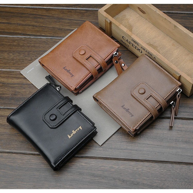 Ví đựng thẻ PIERRE LOUES đa năng có khóa kéo cho nam