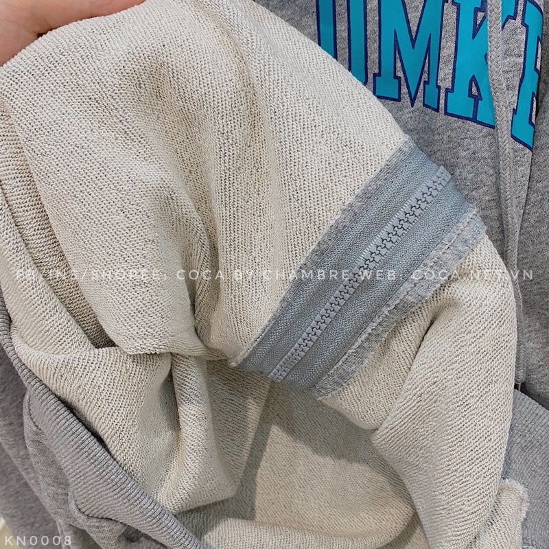 [KN0008] Áo khoác Hoodie zip nỉ da cá mỏng BNEM DMKB form rộng (Có sẵn/ảnh thật)