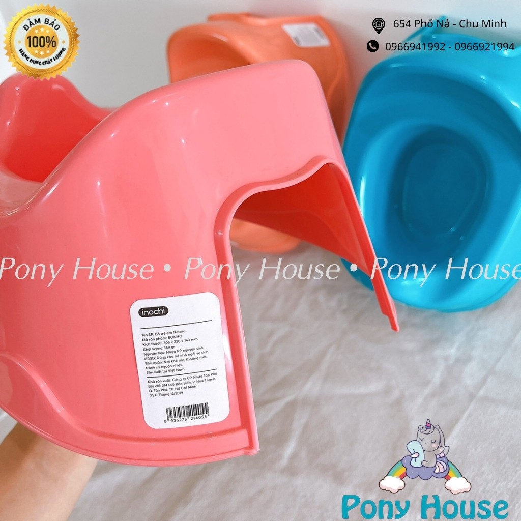 Bô Vệ Sinh Trẻ Em INOCHI thiết kế dễ sử dụng với nhựa cao cấp kiểu dáng an toàn cho bé khi đi vệ sinh BONHO