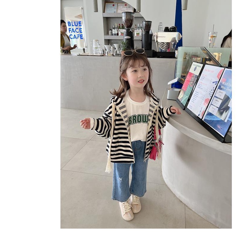 Áo Khoác Cardigan Có Mũ Trùm Thời Trang Xuân Thu 2022 Mới Mẻ Cho Bé Gái