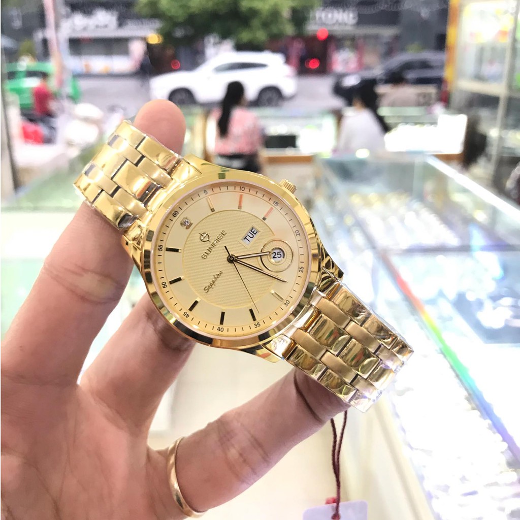 Đồng hồ nam SUNRISE 782SWAV Full hộp, thẻ bảo hành chính hãng, Kính Sapphire chống xước và nước tốt