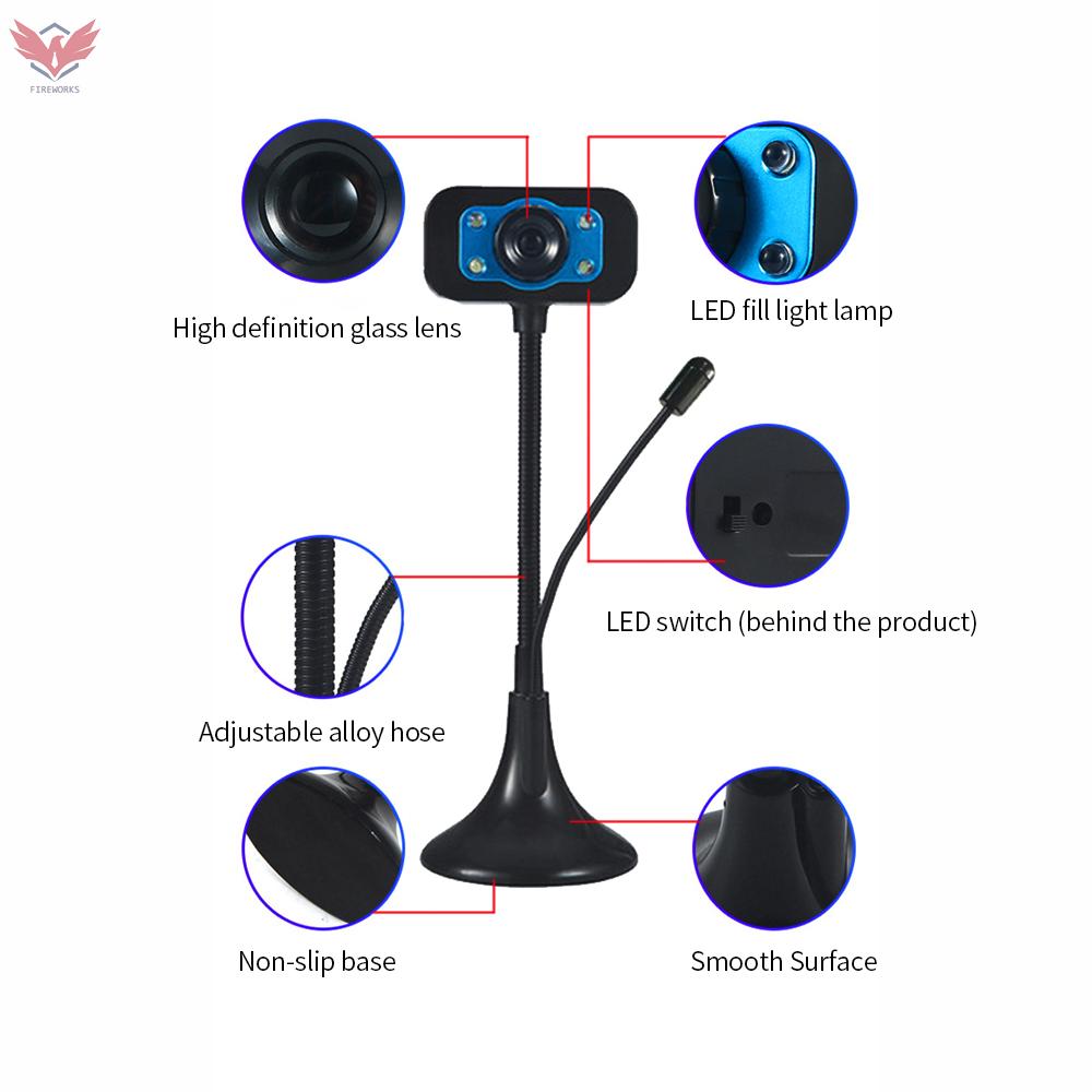 Webcam F 480P USB Không Trình Điều Khiển Tích Hợp Micro Cho PC Laptop | BigBuy360 - bigbuy360.vn