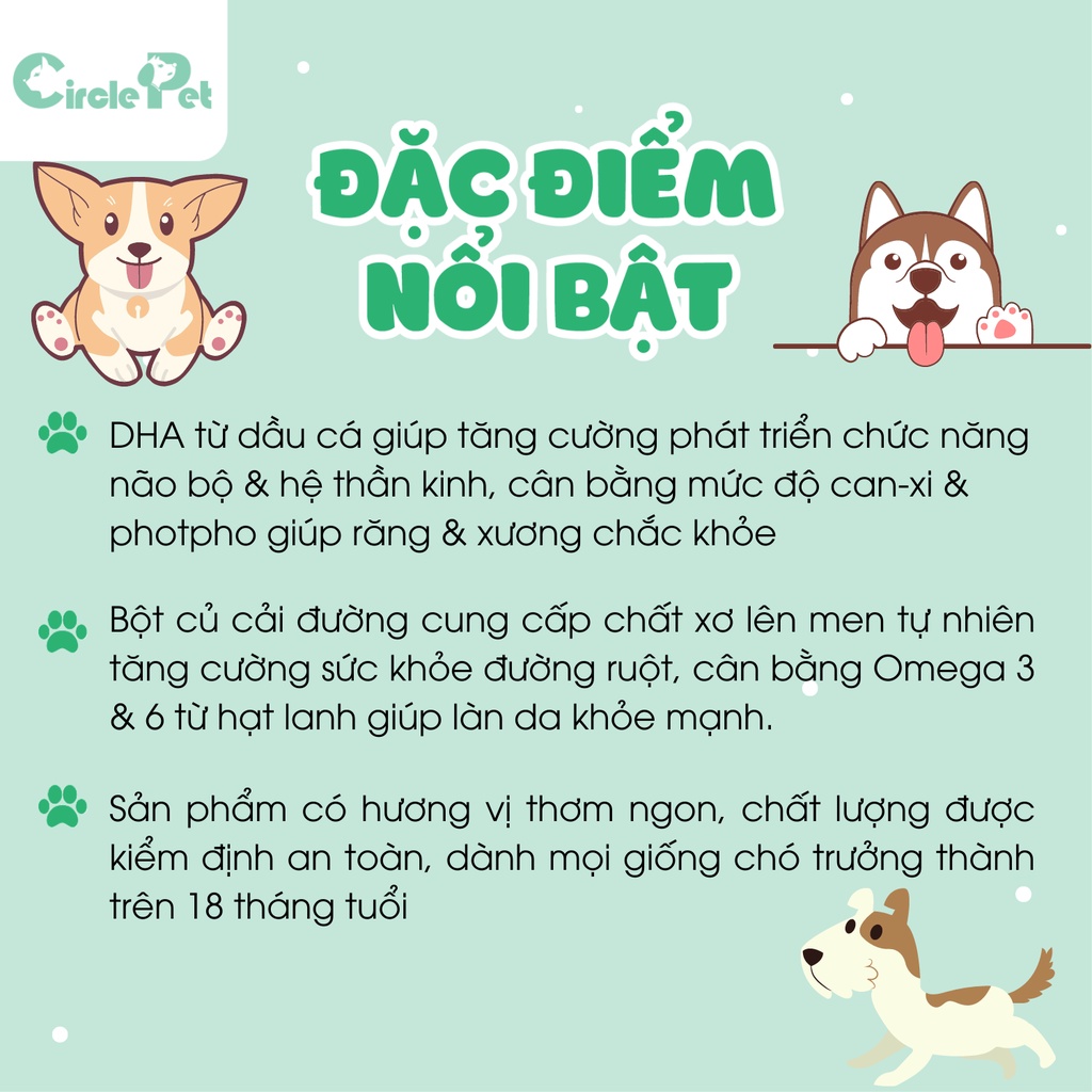 Thức ăn hạt Smartheart cho chó giống nhỏ vị cừu và gạo túi 1kg - Circle Pet