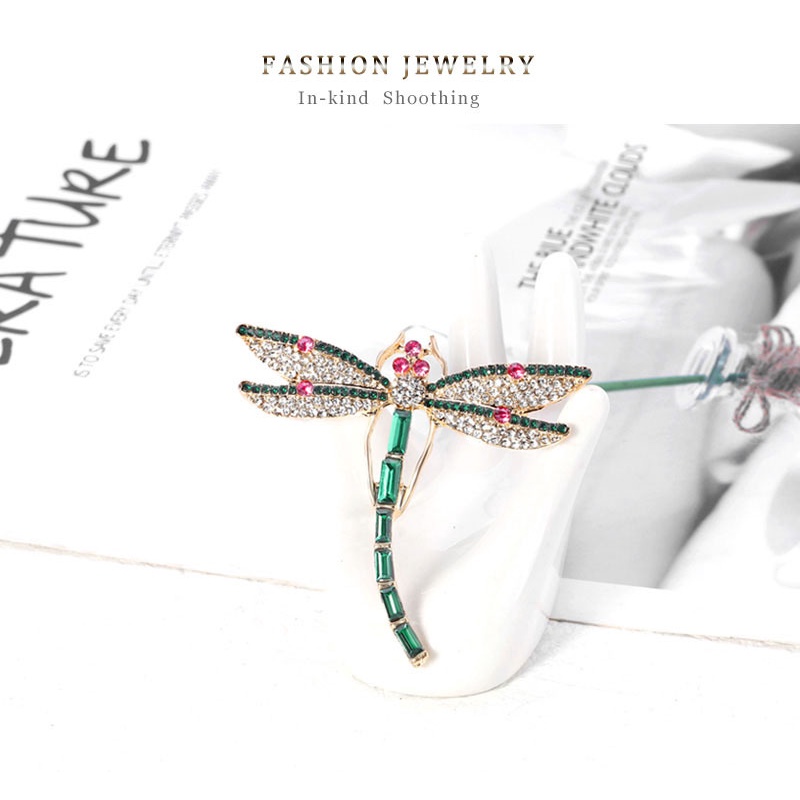 Ghim Cài Áo Hình Chuồn Chuồn Đính Đá Nhân Tạo Thời Trang Mới