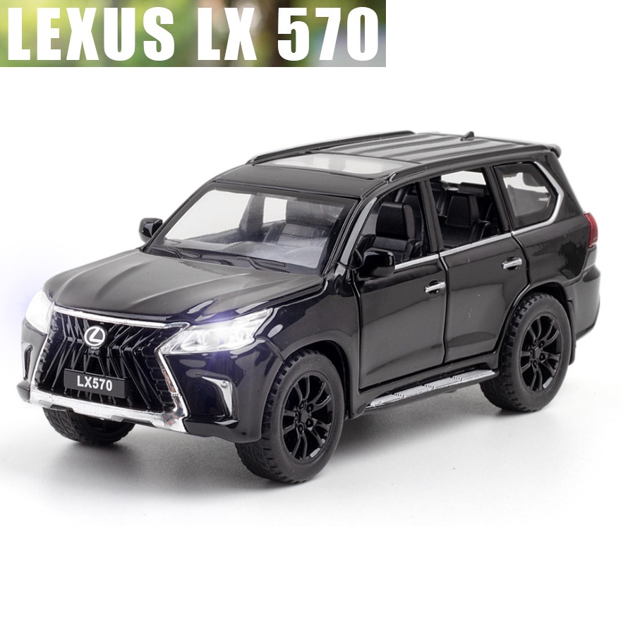 Mô hình xe Lexus LX570 tỉ lệ 1:32 mẫu mới xe bằng kim loại mở các cửa có âm thanh động cơ và đèn