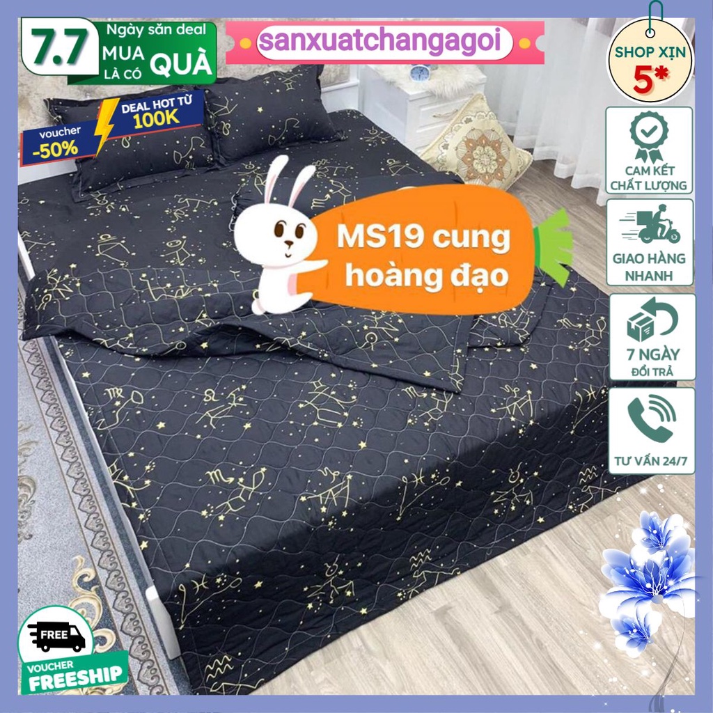 Ga Trải Giường Bo Chun Sẵn 1m2x1m9,1m4x2m,1m5x2m,1m6x2m,cung hoàng đạo