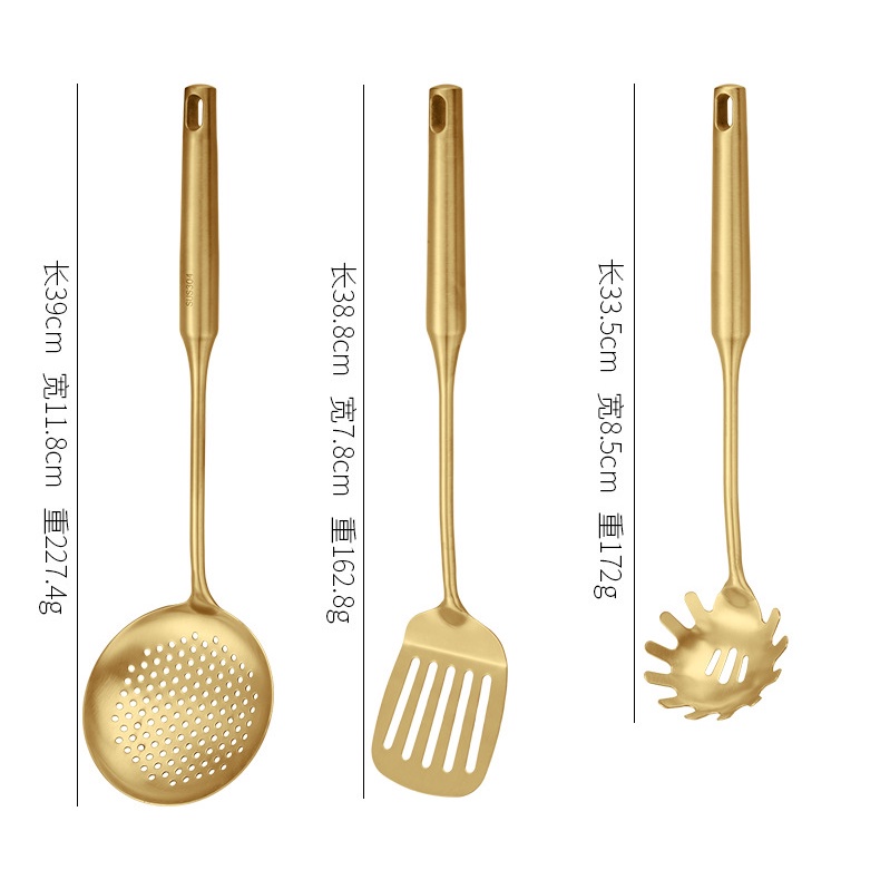 Bộ Dụng Cụ Nấu Ăn Bằng Thép Không Gỉ 304 Cao Cấp