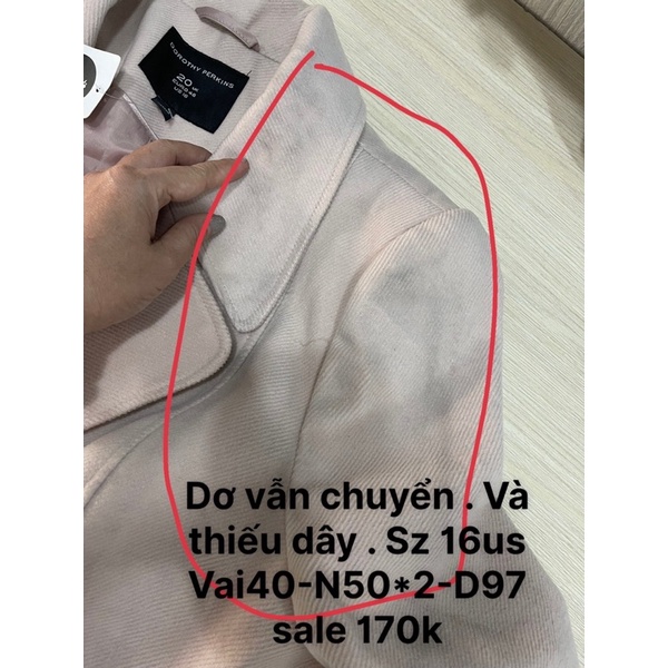 Áo Khoác Dạ DOROTHYPERKINS Hồng Nude 2 Lớp Có Dây Thắt - 2612