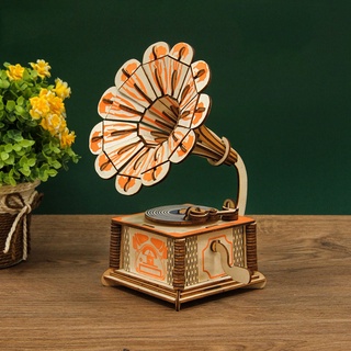 Đồ chơi lắp ráp gỗ 3D Mô hình máy hát Laze
