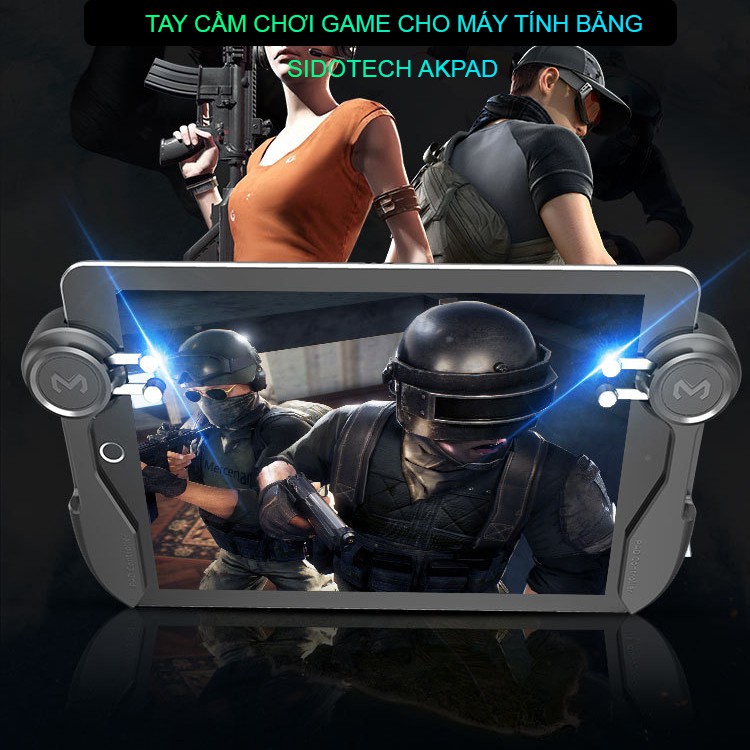 Tay cầm chơi game iPad/Tablet SIDOTECH Memo Autotap chơi PUBG/FreeFire/ROS sáu ngón siêu nhạy cho máy tính bảng Ipad