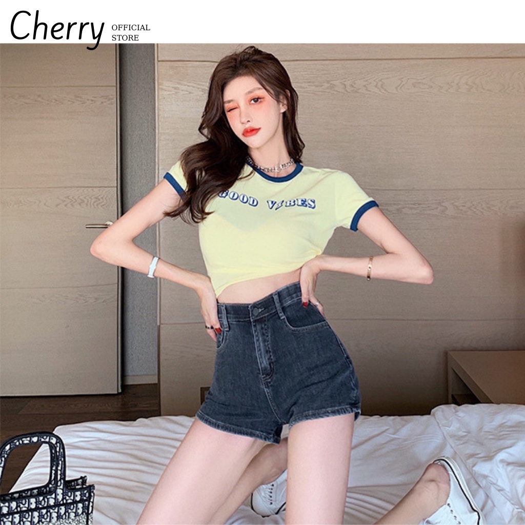 Quần jean ngắn thời trang phong cách Hàn Quốc cho nữ - T045