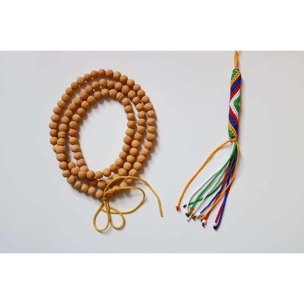 Chuỗi hạt bồ đề Kim Cang tự nhiên Nepal 108 hạt 8mm - Nepali Handmade Rudraksha Mala