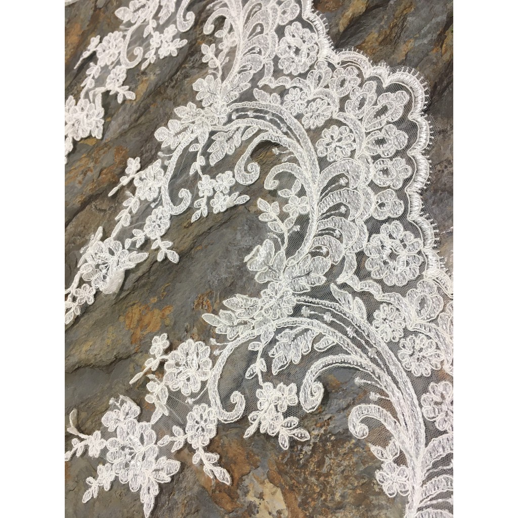 Ren chân thời trang cao cấp RC170520 bản 30cm dùng may đính váy đầm thời trang, váy cưới, làm đồ decor trang trí