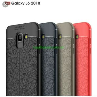 Ốp lưng dẻo vân da Auto Focus cho galaxy j6 2018