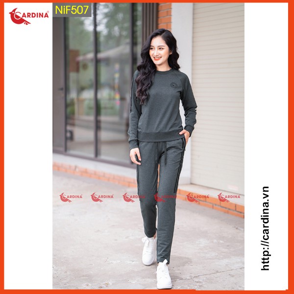 Bộ Nỉ Nữ Thu Đông Cao Cấp CARDINA Chất Cotton Tự Nhiên, Mềm Mại | BigBuy360 - bigbuy360.vn
