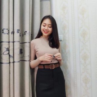 Áo len tăm cổ 3p dành cho nữ