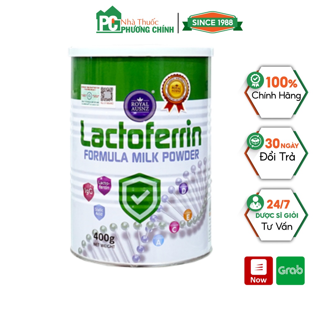 Sữa Bột Hoàng Gia Úc Royal AUSNZ Lactoferrin Formula Milk Powder Hỗ Trợ Tăng Cường Hệ Miễn Dịch Cho Trẻ 400g