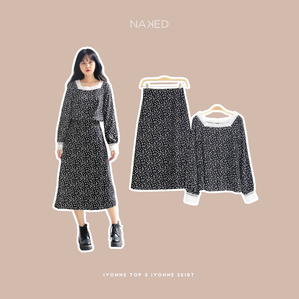 Nakedbyv - Chân váy bút chì nhung hàn Ivonne Skirt | BigBuy360 - bigbuy360.vn