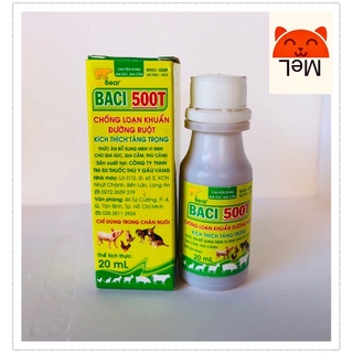 Men nước 10ml-Baci 500T tiêu hoá tốt, tăng trọng nhanh cho gà đá.