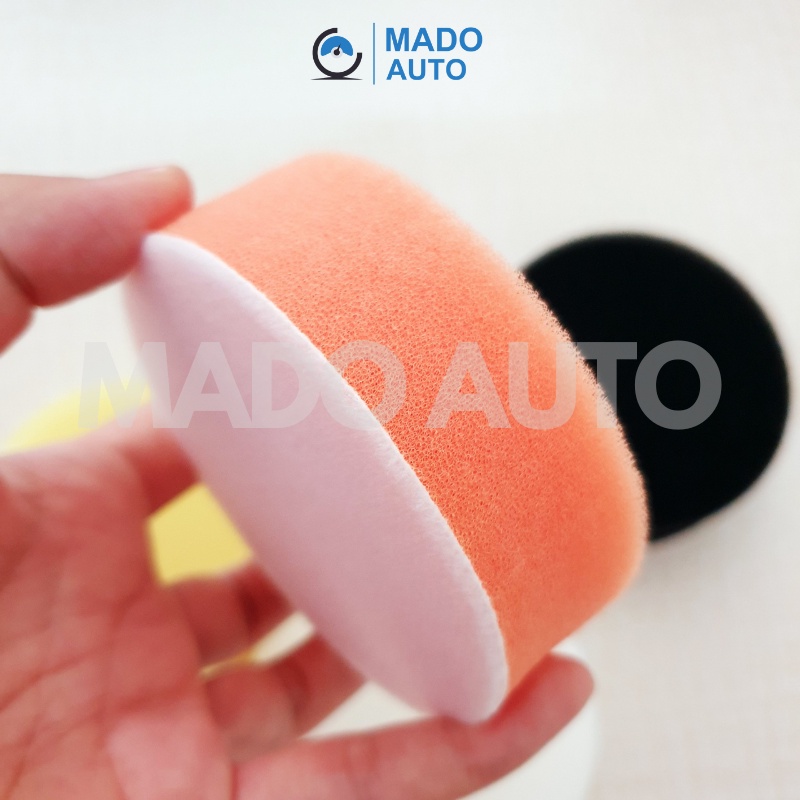 Phớt xốp đánh bóng đế dán 3 inch, mặt phẳng MADO AUTO F019 (Set 4 cái)
