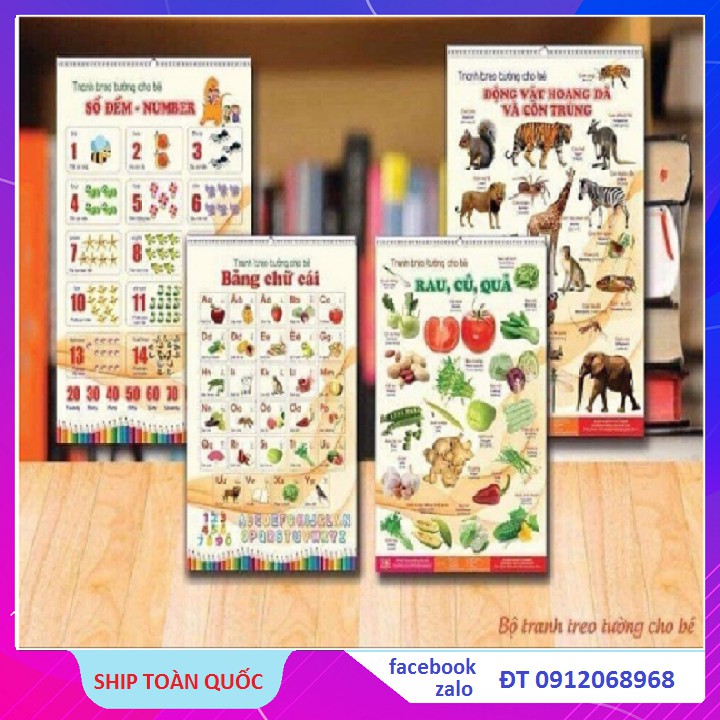 BỘ TRANH TREO TƯỜNG 14 CHỦ ĐỀ VỀ THẾ GIỚI XUNG QUANH CHO TRẺ TỪ 6 THÁNG TUỔI