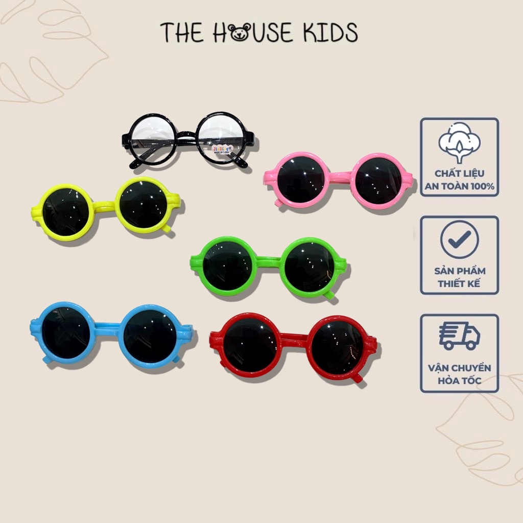 Kính mắt thời trang cho bé trai bé gái trẻ em gọng tròn THE HOUSE KIDS