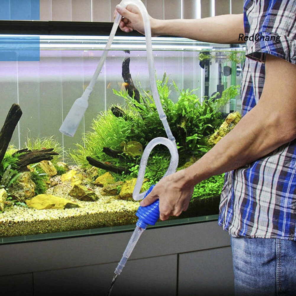 Aquarium Vacuum Water Changer Gravel Cleaner Fish Tank Manual Siphon Pump Tool