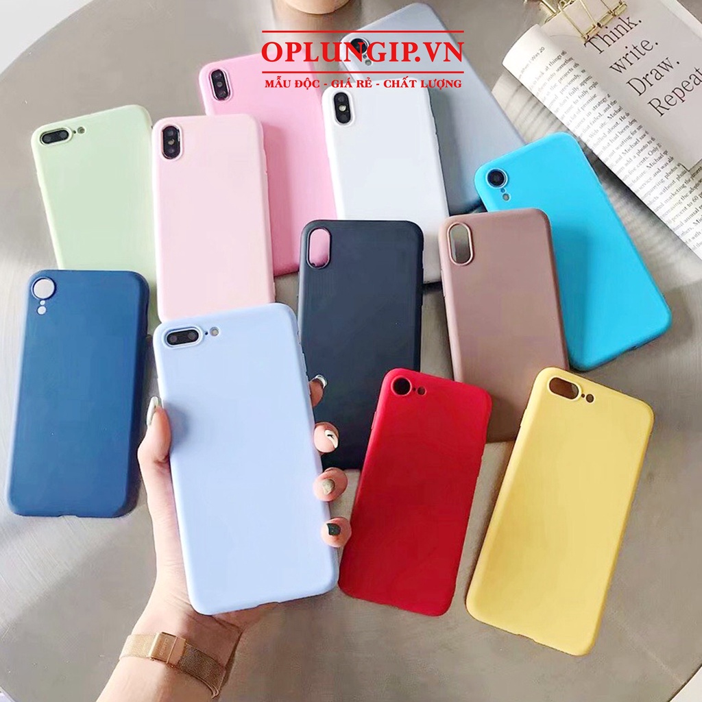 Ốp silicon dẻo màu cho iphone 6 s plus 7 8 plus xr x s max 11 pro max se 2