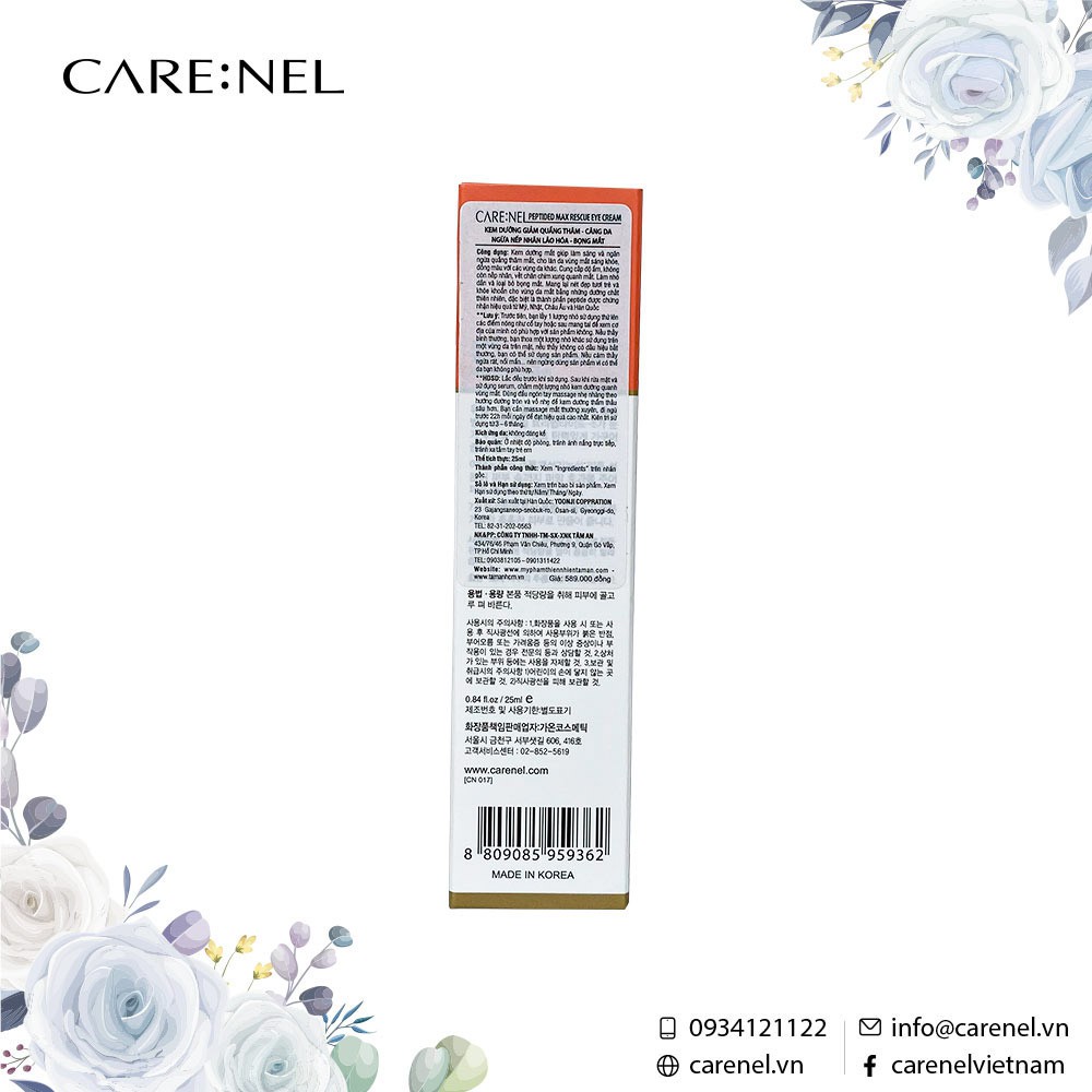 Kem Dưỡng Mắt Care:nel Peptided Max Rescue Eye Cream 25ml | BigBuy360 - bigbuy360.vn