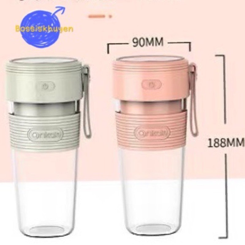 Máy xay sinh tố cầm tay mini sạc pin, Máy say sinh tố đa năng mini 300ml