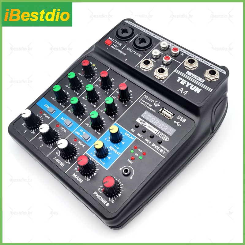 Bảng Điều Khiển Âm Thanh DJ Live KTV 4 Kênh Nhỏ Gọn