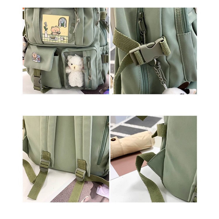 Balo đi học Chuwanglin thiết kế dễ thương chống nước cho nữ