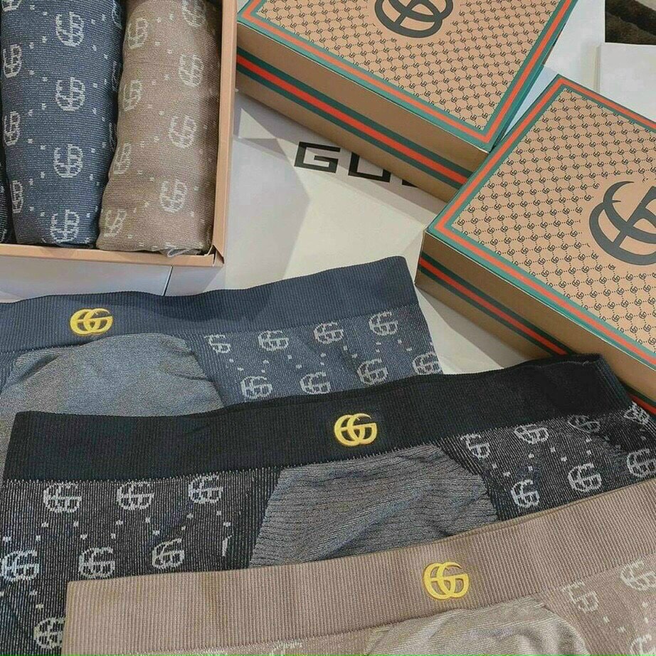 Hộp 3 Quần Sịp Đùi Nam GUGI Cotton Mặc Cực Thích Cho Nam LOTNAM16