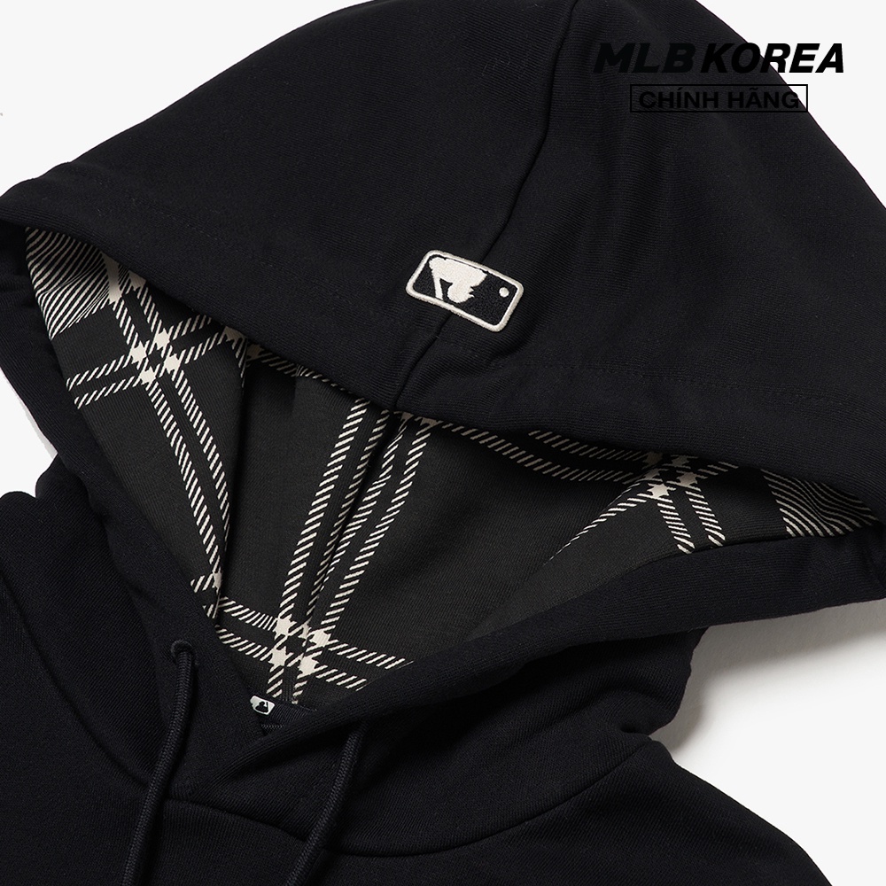 MLB - Áo hoodie tay dài phối mũ Check Big Logo 3AHDC0114-50BKS