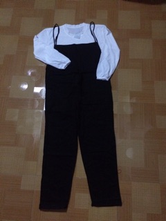 Set yếm kaki kèm áo