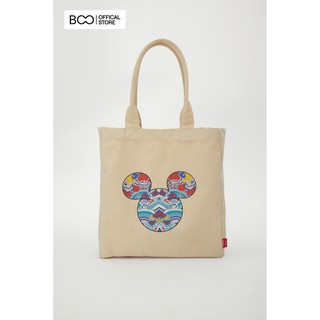 Túi Tote Unisex BOO Vải Canvas In Hình Mickey Hoạ Tiết Độc Đáo