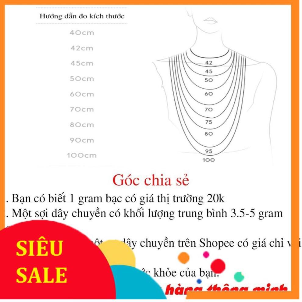 (BẠC CHUẨN) DÂY CHUYỀN BẠC Ý 925 CHO NỮ MẶT HỒ LY PHỤ KIỆN TRANG SỨC CAO CẤP NO.93 VÒNG CỔ NỮ ĐẸP JEWELLRY