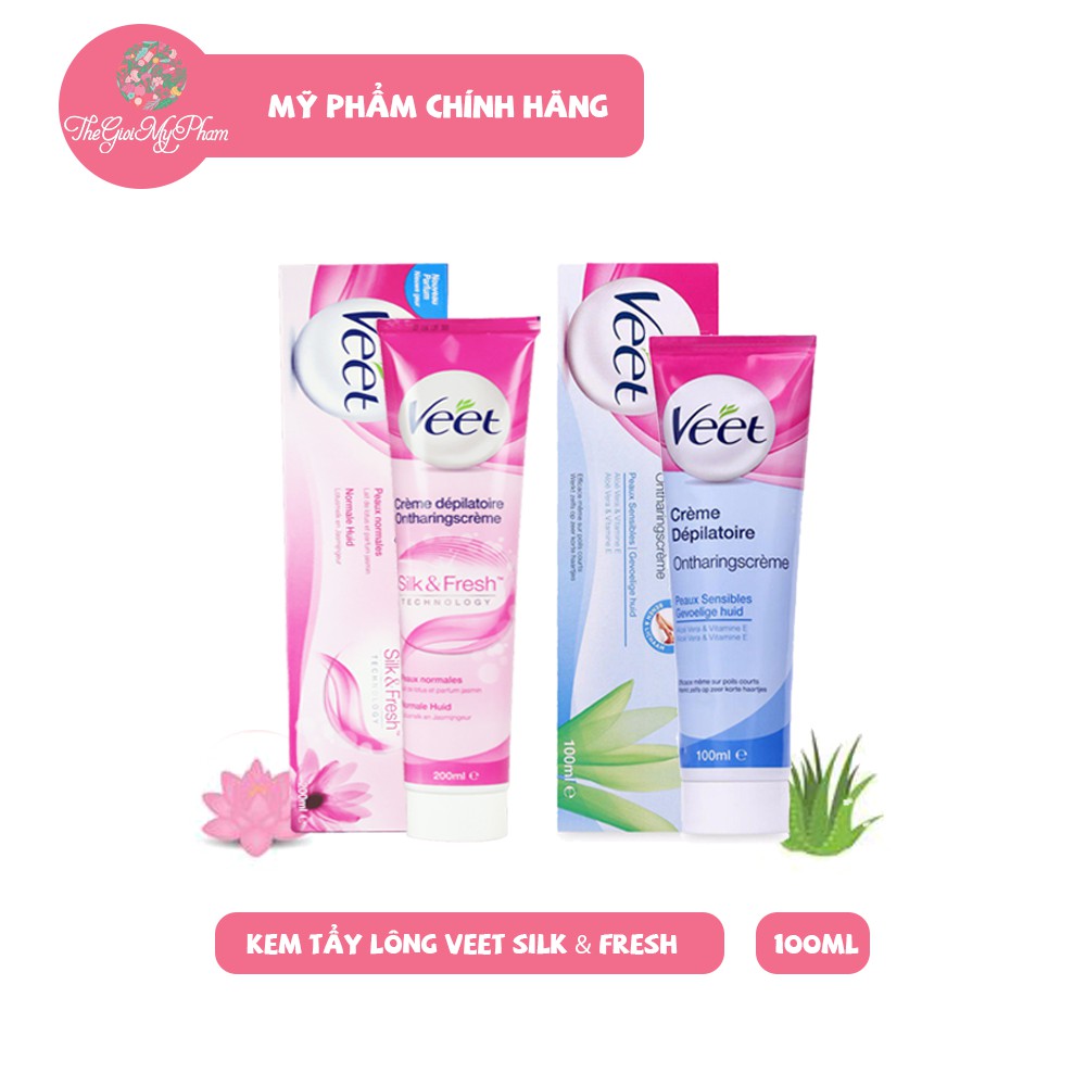 Kem Tẩy Lông Dành Cho Da Nhạy Cảm Veet Silk & Fresh