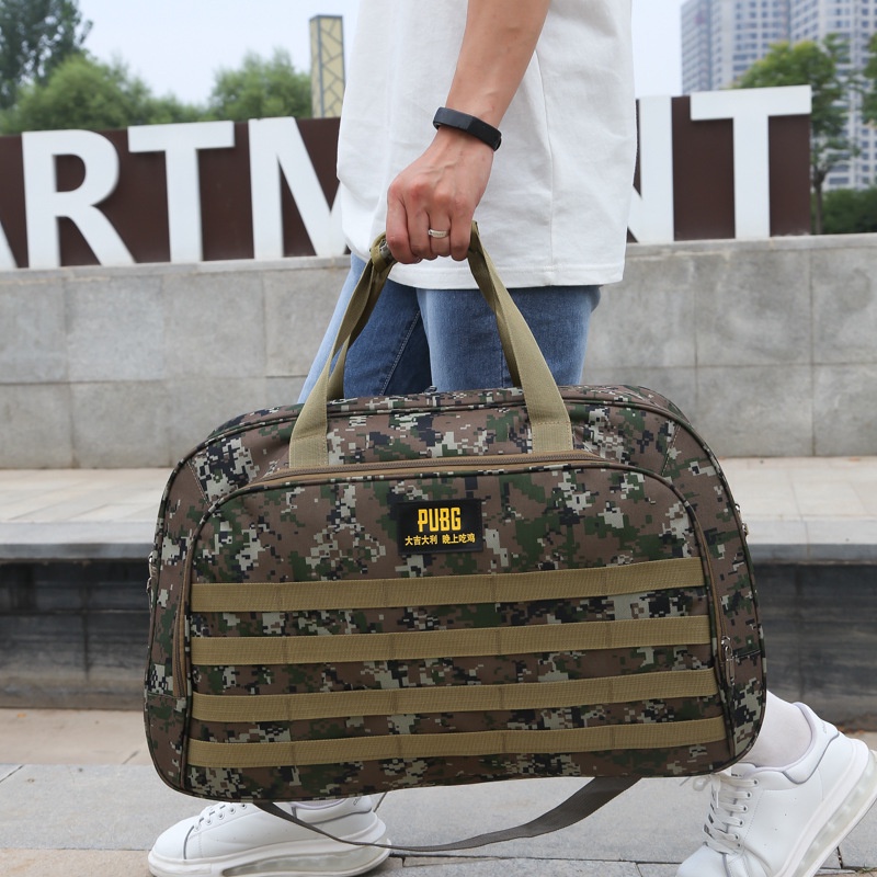 Túi du lịch đeo một bên vai họa tiết rằn ri di động có thể gập gọn cho nam và nữ