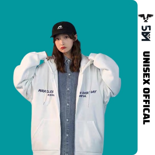 Áo Hoodie Khóa Kéo, Áo Khoác Zip In Chữ Every Day Nỉ Bông KNN46