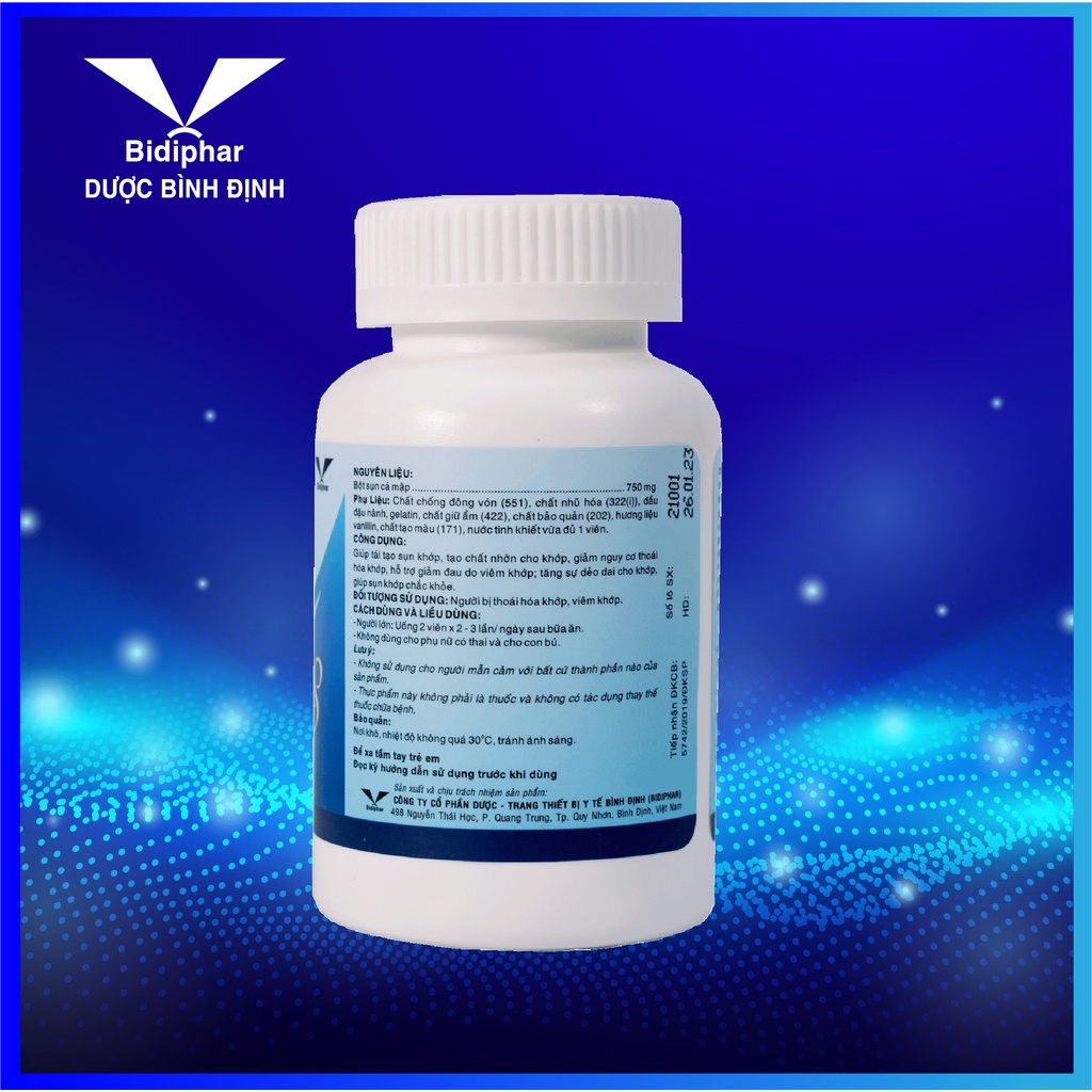 Calonates Plus- Sụn Cá Mập Nguyên Chất 750mg - Lọ 60 Viên