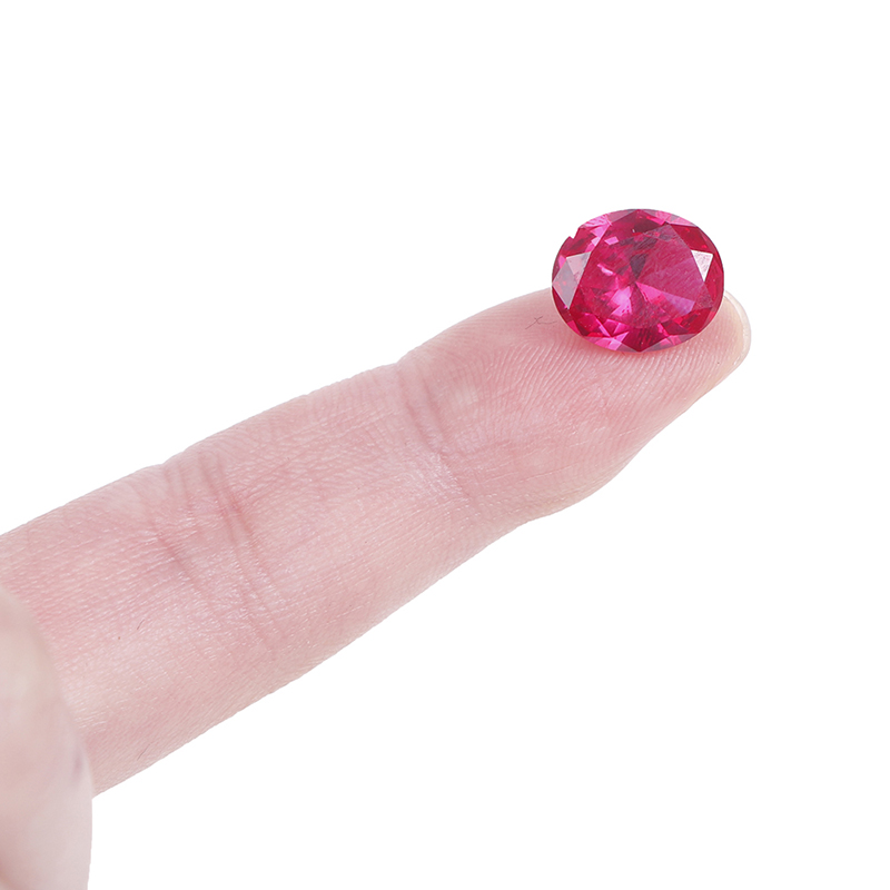 (hàng Mới Về) Đá Ruby Hình Oval Màu Đỏ 10x12mm Aaaa Vvs 5.79 Ct