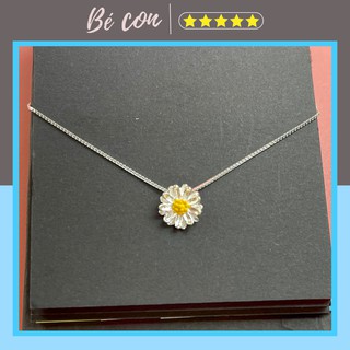Dây chuyền bạc hoa cúc💖𝑭𝑹𝑬𝑬𝑺𝑯𝑰𝑷💖vòng cổ bạc cúc họa mi bạc | day chuyen bac