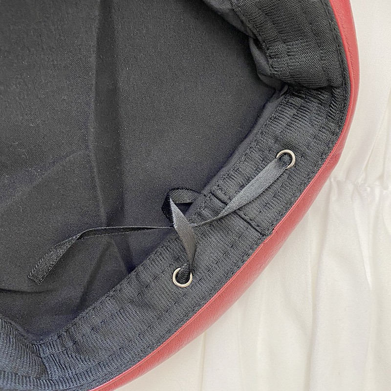 Mũ nồi thời trang da Pu beret nhiều mẫu mũ mẫu có dây rút và mẫu bo chun điều chỉnh vòng đầu