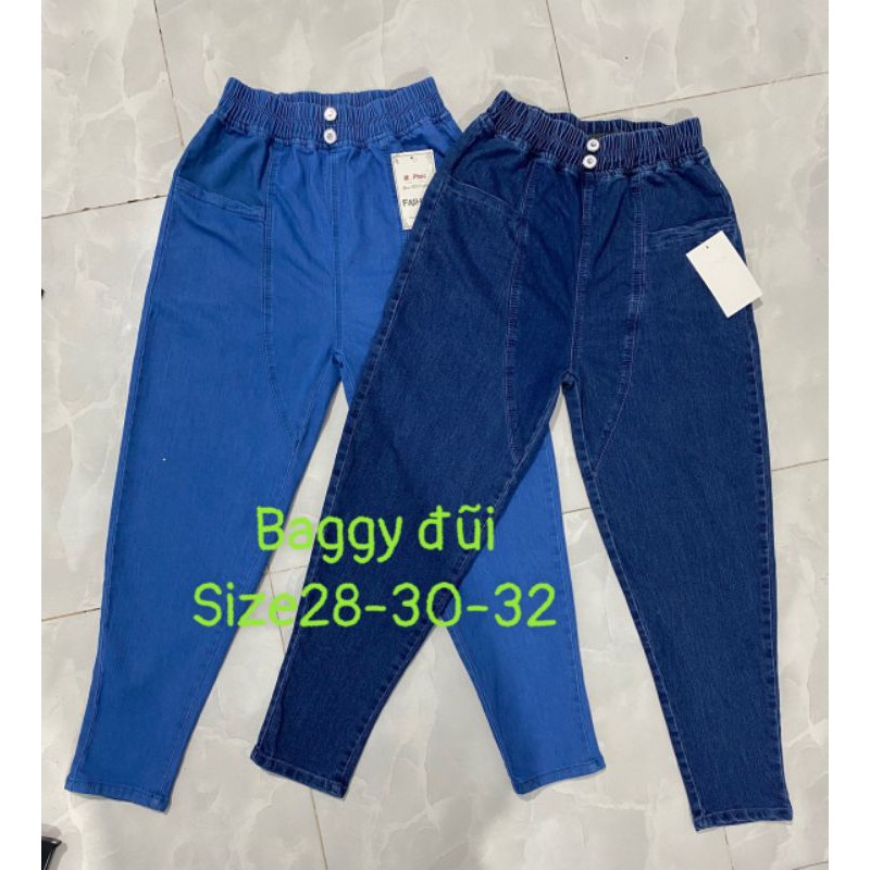 Quần jean lửng nữ, form đũi, lưng thun | BigBuy360 - bigbuy360.vn