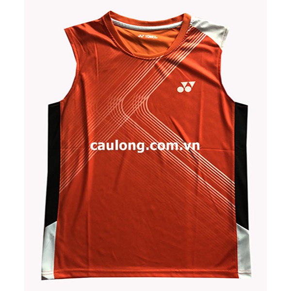 Áo Cầu Lông Nam Sát Nách Yonex 827A Màu Cam